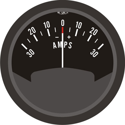 [RX1-10-04108] Westach 2 Round Ammeter -30-0-30 50Mv 2C6-22 Non-TSO