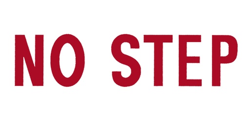 [RX1-1040] No Step 1X 5 Decal-Black Letters