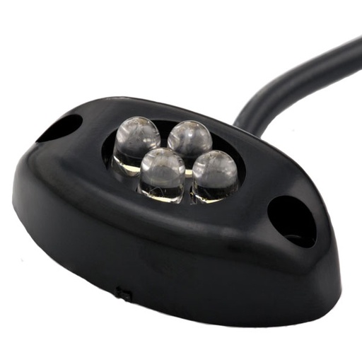 [RX1-11-09651] Pilot LED Dome Blk Base 12Vwht