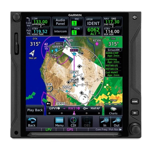 [RX1-11-17828] Garmin GTN 725Xi Black GPS Receiver Americas Database With Harness