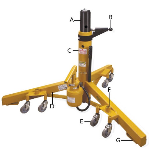[RX1-12-05220] Meyer Tritask Aircraft Jack A760A 60.5 To 100.5