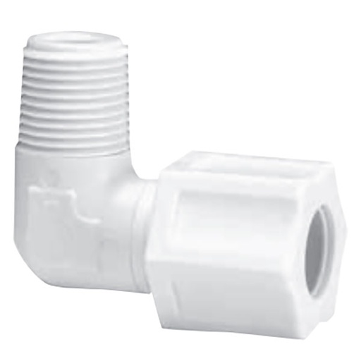 [RX1-12-05476] 1/4 Tube 1/4 Male NPT Nylon 90 Degree Compression Connector