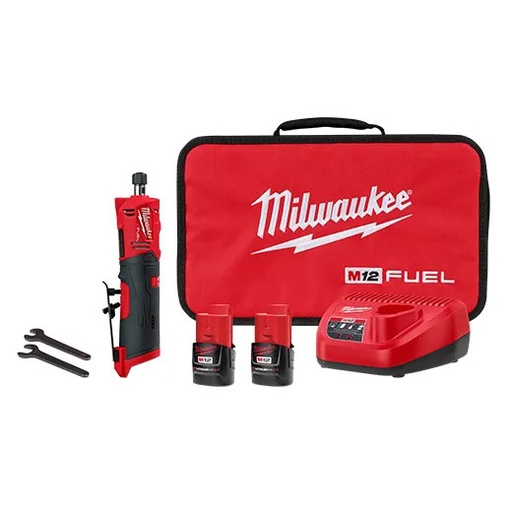 [RX1-12-05857] Milwaukee M12 Fuel 1/4 Straight Die Grinder Kit