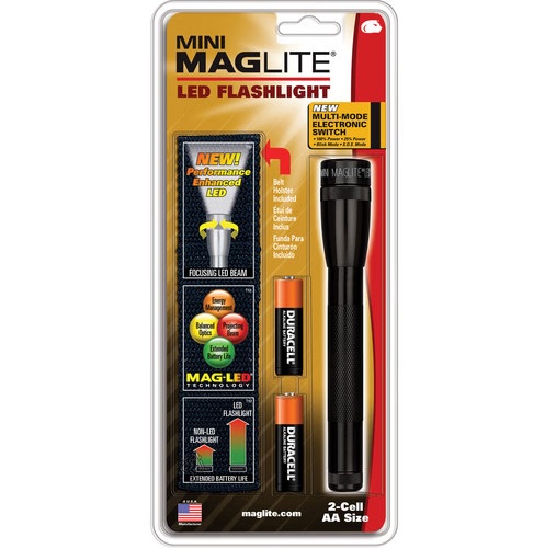 [RX1-13-04722] Maglite LED Mini 2-Cell With Holster Black