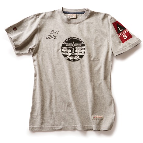 [RX1-13-07508] B-17 75Th Anniversary Tee Gray Lrg