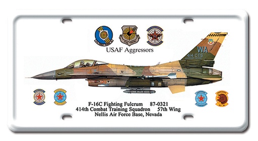[RX1-13-08181] Fighting Fulcrum Metal License Plate 12X6