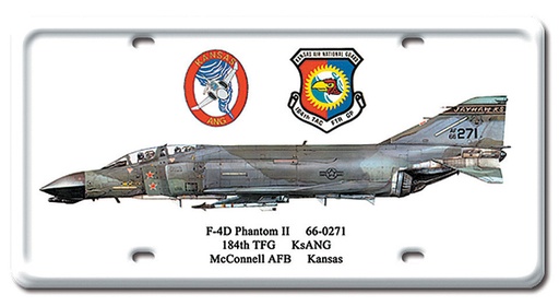[RX1-13-08203] F-4D Phantom II Metal License Plate 12X6