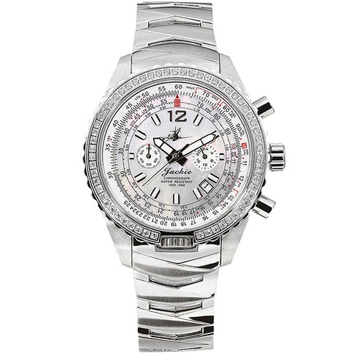 [RX1-13-11392] Abingdon Women Jackie Dreamy White Chrono E6B Pilot Bracelet Watch