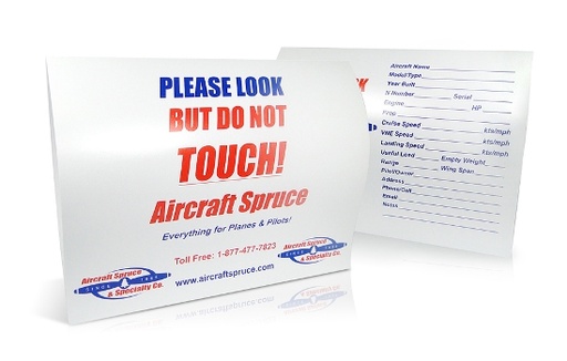 [RX1-13-12320] Aircraft Spruce Propeller Card