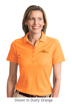 [RX1-13-13633] AOPA Ladies EZ Pique Polo Dusty Orange Lg