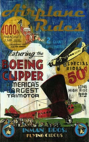 [RX1-13-17580] Flying Circus Metal Sign 20X32