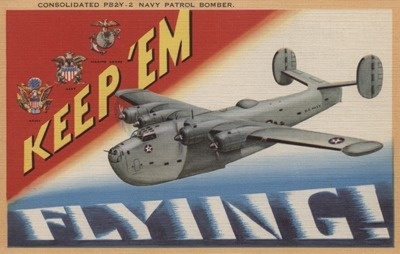 [RX1-13-17711] Keep Em Flying B2Y-2 Navy Postcard
