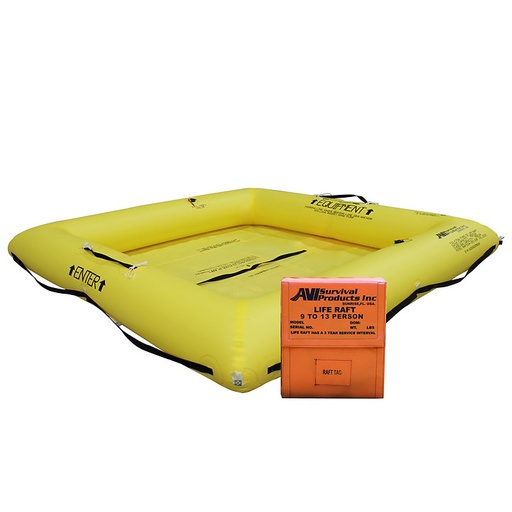 [RX1-13-23591] Avi Non-TSO 9 Person Life Raft With Deluxe Survival Kit 1900B-1/2000B-6