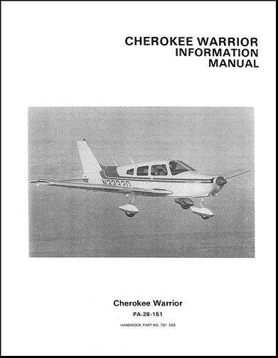 [RX1-14-00901] Piper PA28-151 Cherokee Warrior 1974-76 Pilots Manual