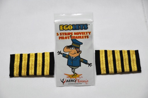[RX1-14-02241] Egolets: 5 Stripe Gag Epaulets (Gold/Black)