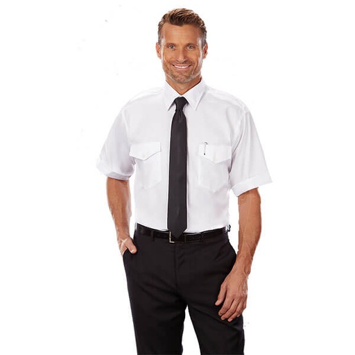 [RX1-14-03343] AV STRETCH SHIRT MEN S/S 18 WHITE