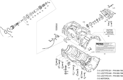 [RX1-15-03040] ROTAX 930-580 OIL SEAL 20X40X7