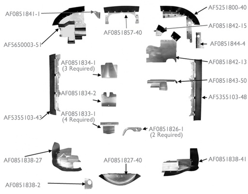 [RX1-05-12667] Airforms AF0851833-1 Baffle
