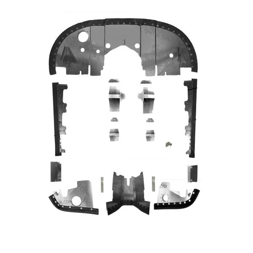 [RX1-05-22497] Cessna 172A Engine Baffle Kit Bare Blue Seals