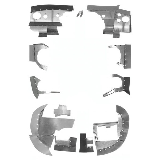 [RX1-05-22555] Cessna 177 1973-74 Engine Baffle Kit Bare Blue Seals