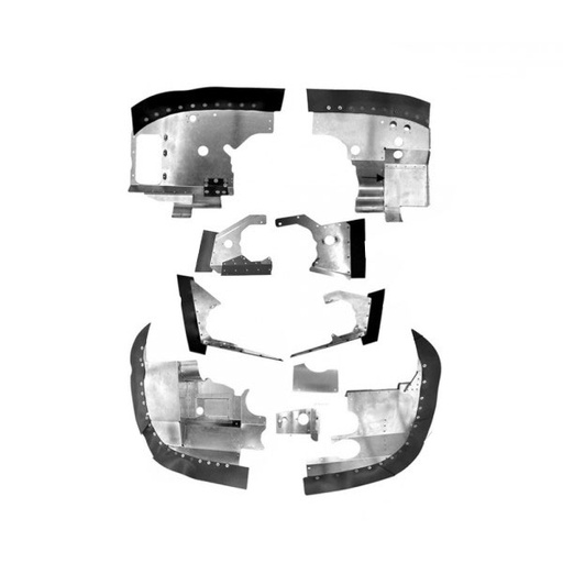 [RX1-05-22538] Cessna 172R 1999-2004 Engine Baffle Kit Powder Coat Orange Seals