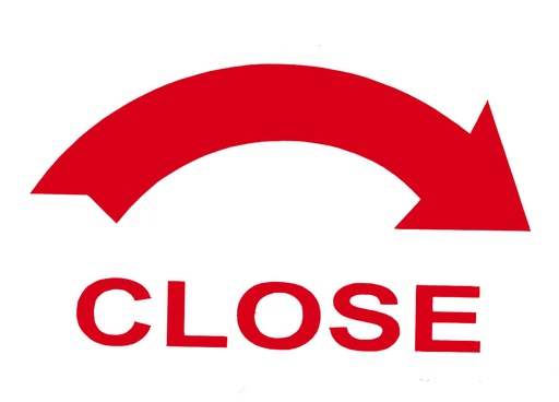 [RX1-09-03866] Closed Arrow Clockwise Decal