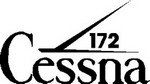 [RX1-09-43948-1] Cessna 172 DecalBlackLeft