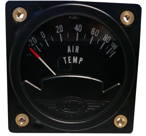 [RX1-10-01261] Westach 2-1/4 Square Air Temperature Gauge -40 - 120F Non-TSO