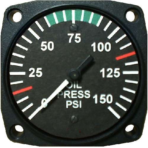 [RX1-10-02416] UMA 2-1/4 Electric Oil Pressure Gauge 0 - 80 PSI TSO