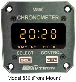 [RX1-10-03313] Davtron Model 850-28V Gmt Lt Foot & Et Clock 28V Illuminating Buttons (Front Mount) M850-28V