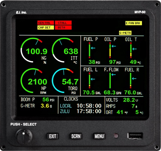 [RX1-10-05094] Electronics International MVP 50T Turboprop GE J85 Jet Engine Package TSO