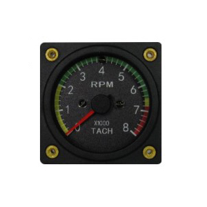 [RX1-10-06342] Swift 2-1/4 Rotax 582 Hirth Tachometer 0-8000 With Hourmeter