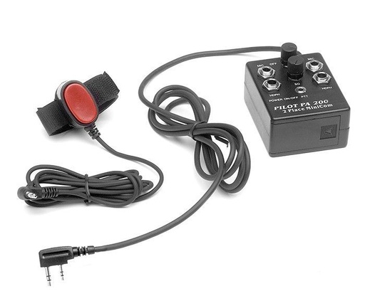 [RX1-11-19251] Pilot USA PA-200T/A16 2 Place Mono Intercom For Icom A16