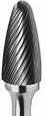 [RX1-12-00596] Carbide Round Nose Tree Burr 1/2