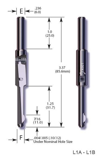 [RX1-12-02955] EZ Burr High Speed Steel 1/4
