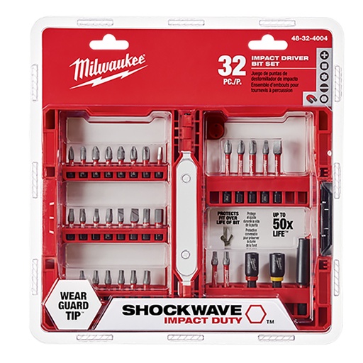 [RX1-12-05712] Milwaukee Shockwave Impact Duty Driver Bit Set - 32Pc