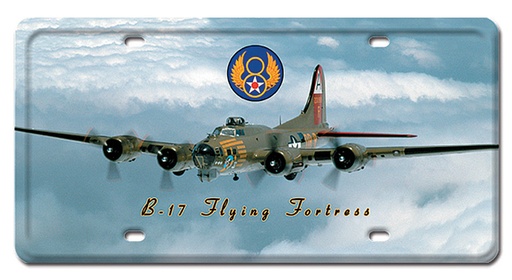 [RX1-13-08222] B17 Flying Fortress Metal License Plate 12X6