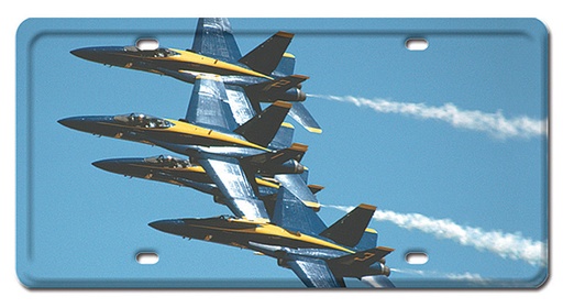 [RX1-13-08226] Blue Angels Metal License Plate 12X