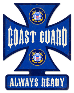 [RX1-13-08260] Coast Guard Metal Sign 14.5 X 18.5