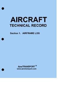 [RX1-13-12325] ATP Aircraft Technical Log Section 1 Airframe