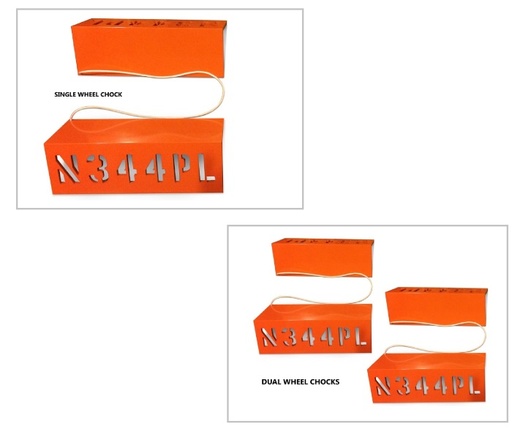[RX1-13-16052] Wheel Chocks Bare Aluminum Large Dual