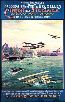 [RX1-13-17757] Cancelled Float Plane Show Postcard