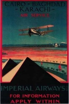 [RX1-13-17801] Postcard Cairo Bagdad Karachi Air Vintage