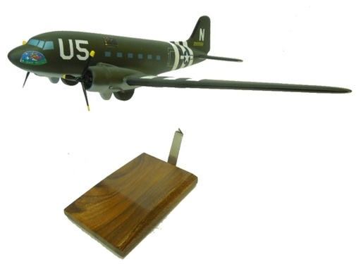 [RX1-13-17854] C-47A Skytrain Olive Mahogany Wood Model