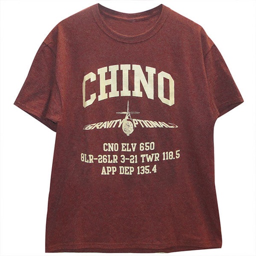[RX1-13-21115-2] CHINO AIRPORT TSHIRT LARGE MAROON