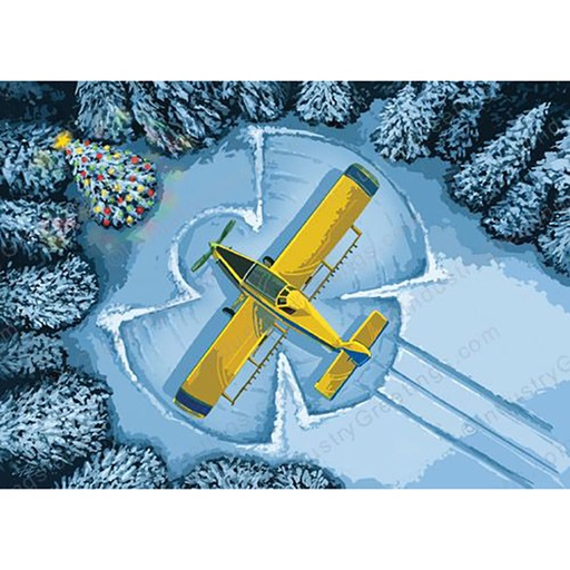 [RX1-13-23416] Holiday Card Agricultural Aviation - Snow Angel - 10 Pack