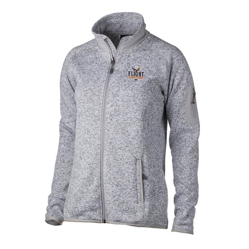 [RX1-13-23964] Flight Outfitters Womens Fairbanks Fleece - Heather Obsidian - 2XL