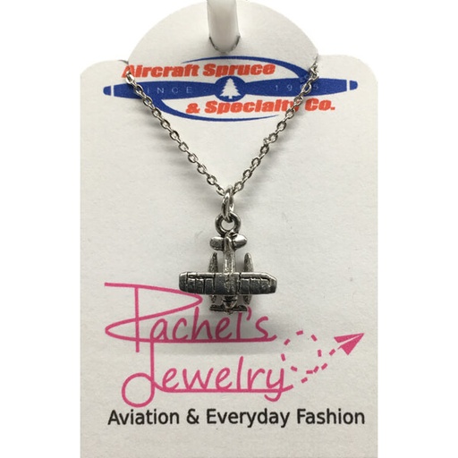 [RX1-14-03313] FLOAT PLANE NECKLACE - SILVER
