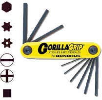 [RX1-15-05319] Gorillagrip Fold Up 9 Pc Tool Hex 5/64 - 1/4