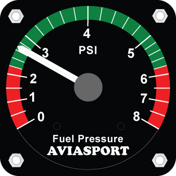 [RX1-15-08629] Rotax 912 IM-583 2-1/4 Fuel Pressure 0-8 PSI Kit